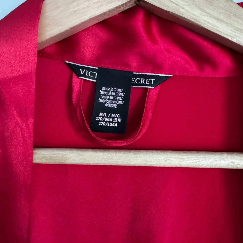 Victoria's Secret Red Satin Robe - Picture 2 of 5